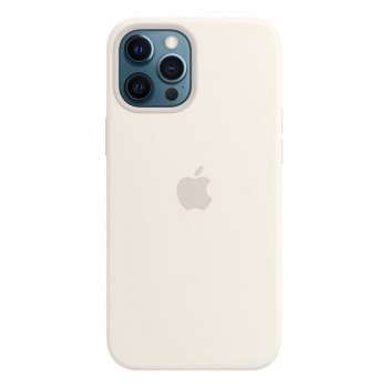 Чехол Apple MagSafe для iPhone 12 Pro Max, силикон, белый