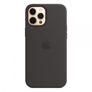 Чехол Apple MagSafe для iPhone 12/12 Pro, cиликон, чёрный