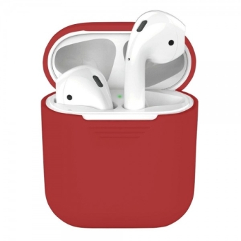 Силиконовый чехол для Apple AirPods/ Apple Airpods 2, красный