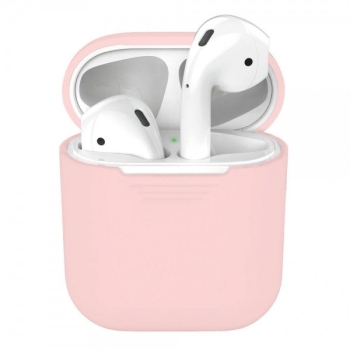 Силиконовый чехол для Apple AirPods/ Apple Airpods 2, розовый