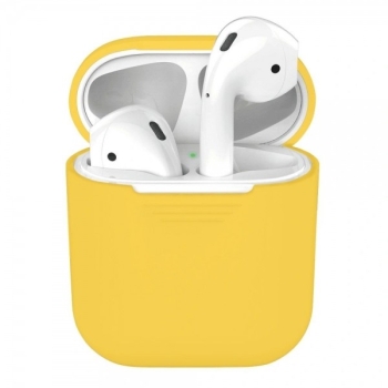 Силиконовый чехол для Apple AirPods / Apple Airpods 2, желтый
