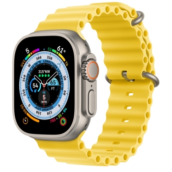 Apple Watch Ultra Titanium Case Yellow Ocean Band