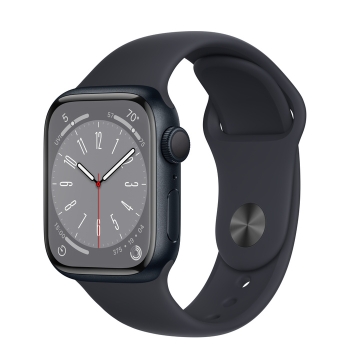 Apple Watch Series 8 41mm Midnight Aluminum Case with Sport Band, Midnight