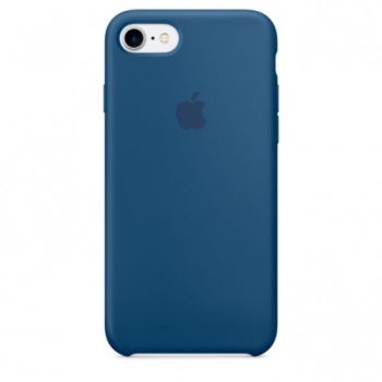 Чехол силиконовый синий для Эпл Айфон 7