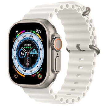 Apple Watch Ultra Titanium Case White Ocean Band