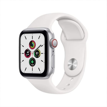Apple Watch SE, серебристого цвета, спортивный ремешок
