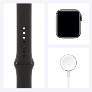 Apple Watch SE, “Серый космос”, спортивный ремешок