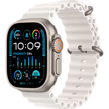 Apple Watch Ultra 2 GPS + Cellular 49mm (корпус - титан, ремешок Ocean Band белый, IP6X)