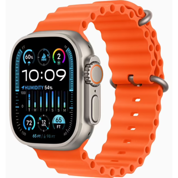 Apple Watch Ultra 2 GPS + Cellular 49mm (корпус - титан, ремешок Ocean Band оранжевый, IP6X)