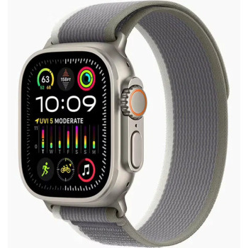 Apple Watch Ultra 2 GPS + Cellular 49mm (корпус - титан, ремешок Trail Loop зеленый/серый, IP6X)