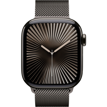 Apple Watch Series 10 46mm Black Titanium Case with Milanese Loop