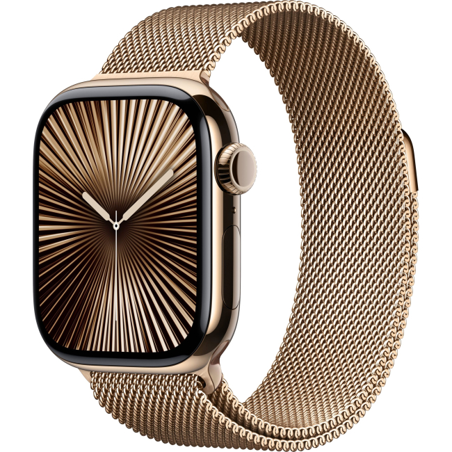 Apple Watch Series 10 46mm Rose Gold Titanium Case with Milanese Loop