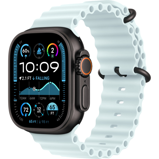 Apple Watch Ultra 2 (2024) 49mm, Черный, Ice Blue Ocean Band