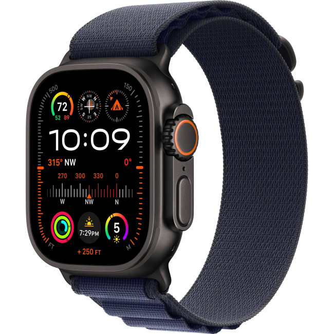 Apple Watch Ultra 2 (2024) 49mm, Черный, Navy Alpine Loop