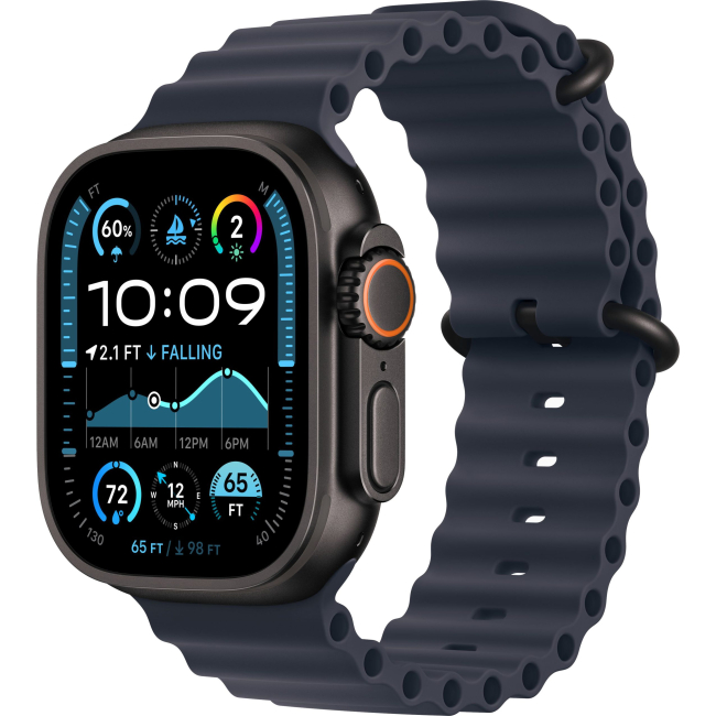 Apple Watch Ultra 2 (2024) 49mm, Черный, Navy Ocean Band