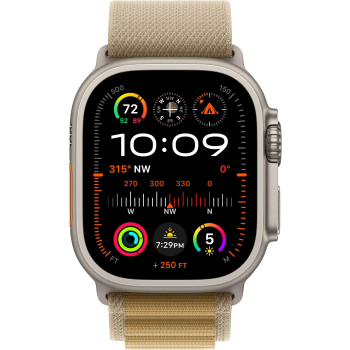 Apple Watch Ultra 2 (2024) 49mm, Натуральный титан, Tan Alpine Loop