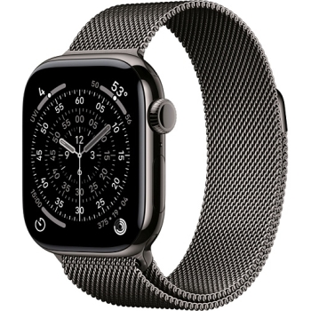 Apple Watch Series 11 46mm Slate Titanium Case with Milanese Loop Slate