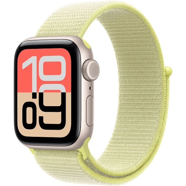 umnye-chasy-apple-watch-se-3-44mm-2025-starlight-aluminum-case-with-sport-loop-neon-yellow
