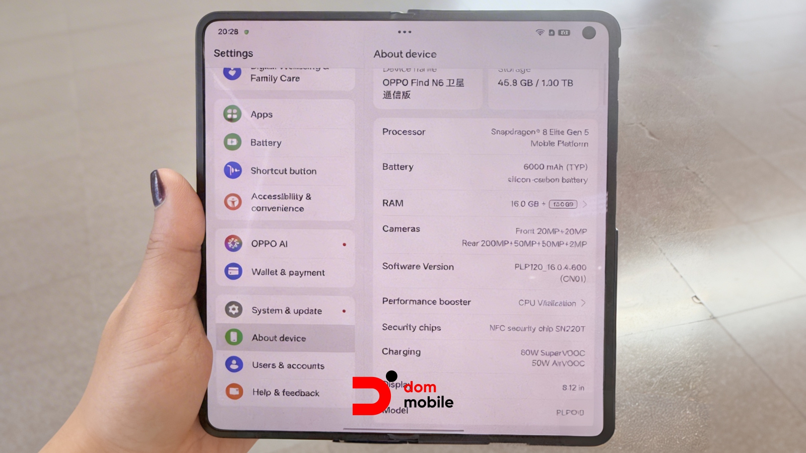 OPPO Find N6 засветился на MWC 2026: складка “исчезла”, а внутри — Snapdragon 8 Elite Gen 5 и батарея на 6000 мА·ч
