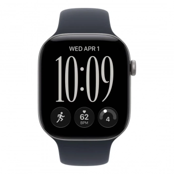 Apple Watch Series 12 GPS 46 мм Space Gray / Blue Sport Band — общий вид