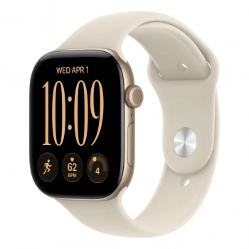Apple Watch Series 12 GPS 42 мм Light Gold / Sand Sport Band — ракурс