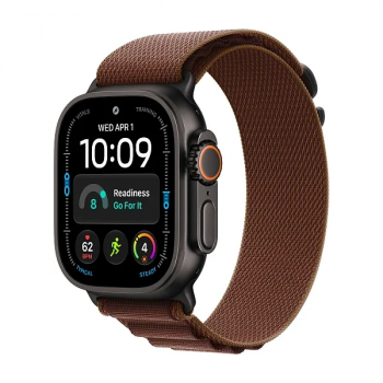 Apple Watch Ultra 4 49 мм, Black Titanium, Burgundy Alpine Loop
